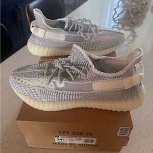 Adidas Gray Cream Boost Athletic Shoes